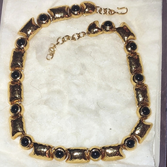 Monet Gold & Black Necklace - Picture 6 of 15